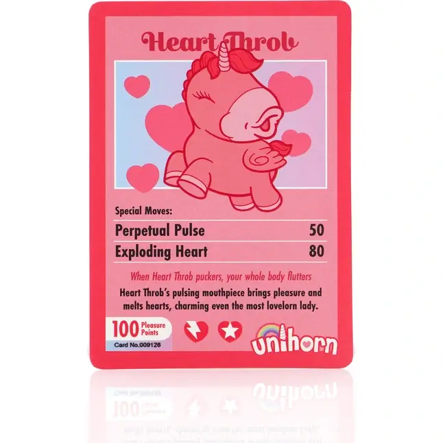 Персиковый клиторальный стимулятор Unihorn Heart Throb с режимом пульсации. Фотография 12.