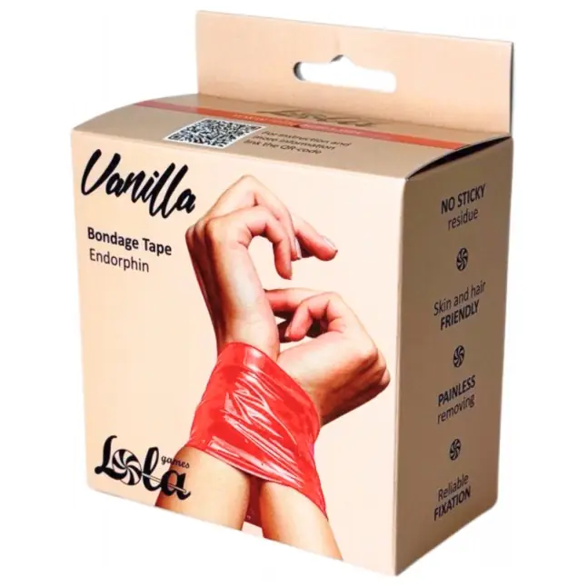 Красная бондажная лента Endorphin - Vanilla. Фотография 2.
