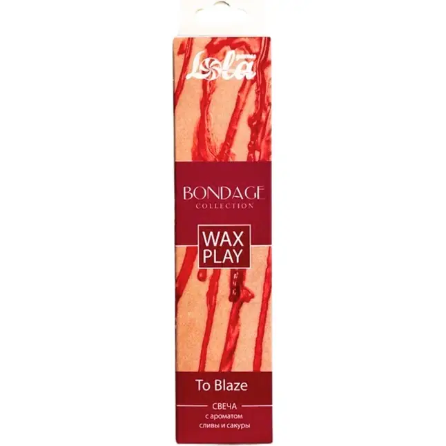 Низкотемпературная свеча для тактильной практики Wax Play To Blaze - Bondage Collection. Фотография 5.