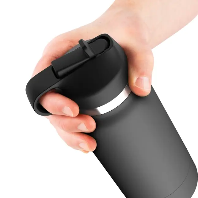 Серый мастурбатор в виде бутылки Fck Flask - PDX Plus. Фотография 4.