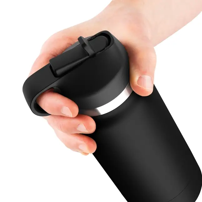 Черный мастурбатор в виде бутылки Fap Flask - PDX Plus. Фотография 3.