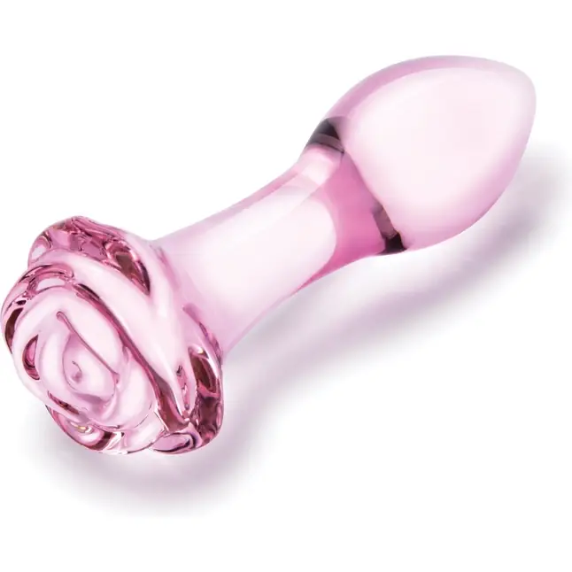 Набор из 3 стеклянных анальных пробок Rosebud Butt Plug Set. Фотография 3.
