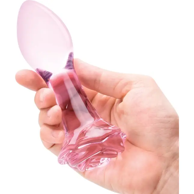 Набор из 3 стеклянных анальных пробок Rosebud Butt Plug Set. Фотография 4.