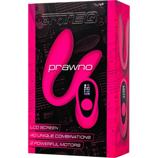 Розовый вибратор для пар Prawno с пультом ДУ - EroTEQ by Toyfa. Фотография 2.