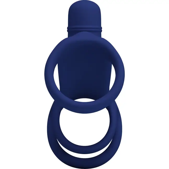 Синяя вибронасадка на пенис Vibrating Penis Sling - Pretty Love. Фотография 5.