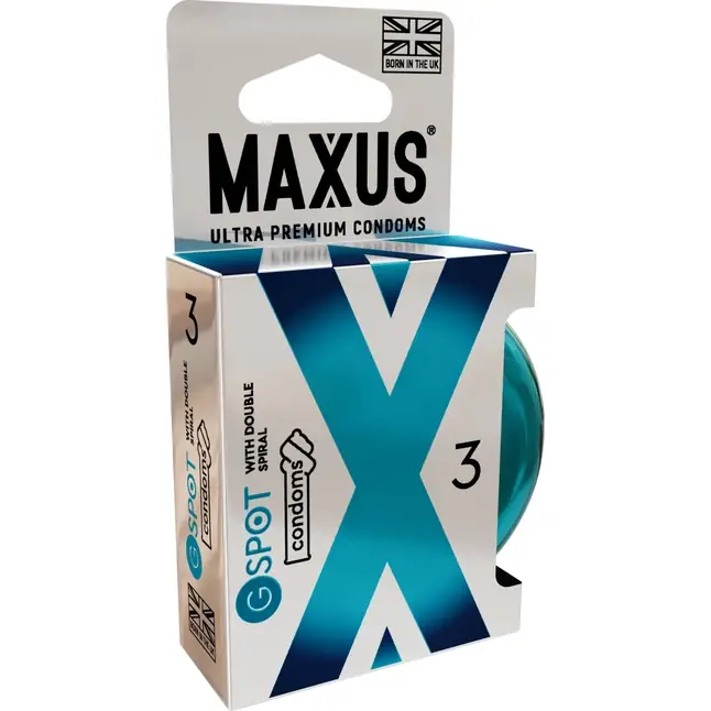 Презервативы Maxus G spot с двойной спиралью - 3 шт. Фотография 3.
