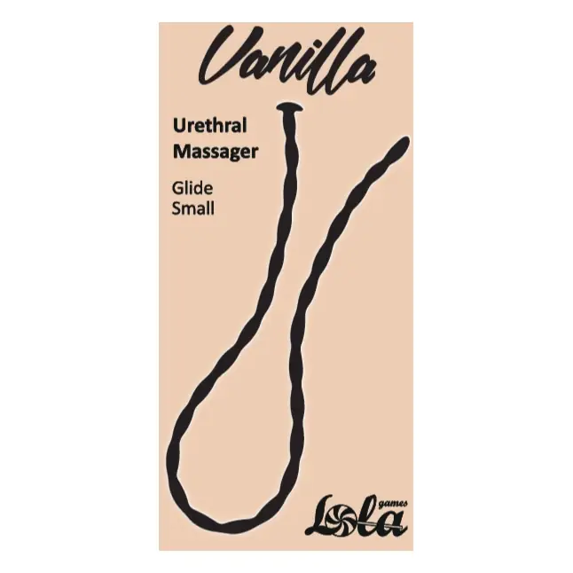 Черный уретральный массажер Glide Small - 30 см - Vanilla. Фотография 3.