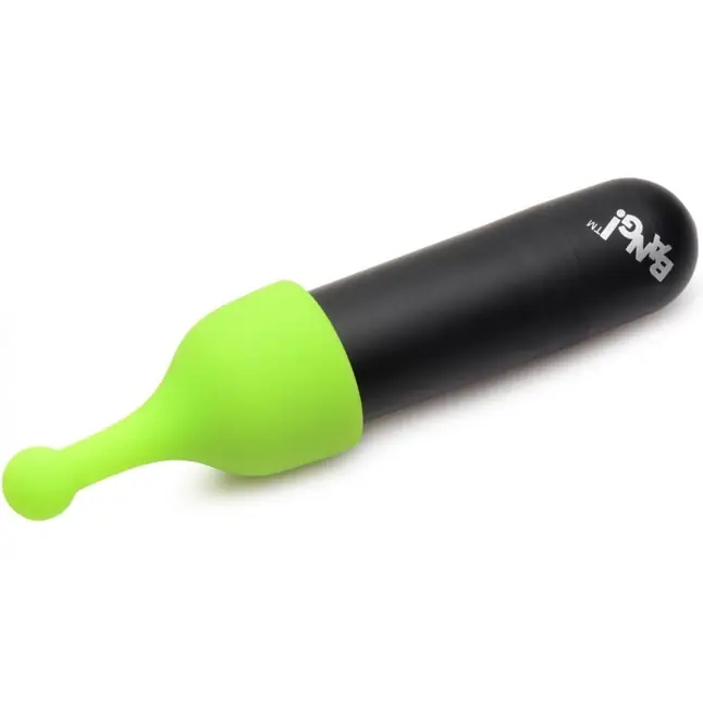 Вибропуля с 4 эластичными насадками Rechargeable Bullet With 4 Attachments - Bang!. Фотография 3.