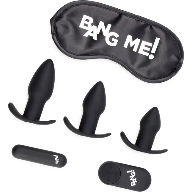 Набор для анальной стимуляции 28X Backdoor Adventure Remote Control 3 Piece Butt Plug Vibe Kit - Bang!