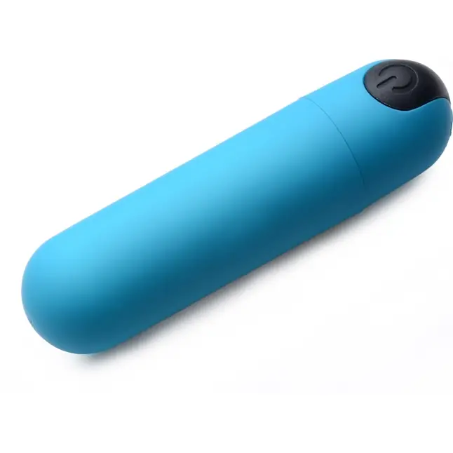 Голубая вибропуля с пультом ДУ 21X Vibrating Bullet with Remote Control - Bang!. Фотография 3.