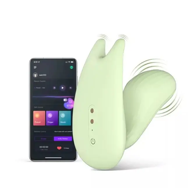 Зеленый вибратор Magic Motion Umi - 9,5 см