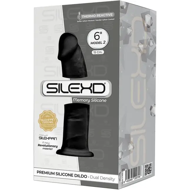 Черный фаллоимитатор SILEXD Model 2 - 15,4 см - SILEXD. Фотография 2.