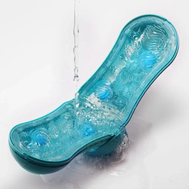 Голубой мастурбатор Tenga Flip ORB Ocean - FLIP Series. Фотография 4.