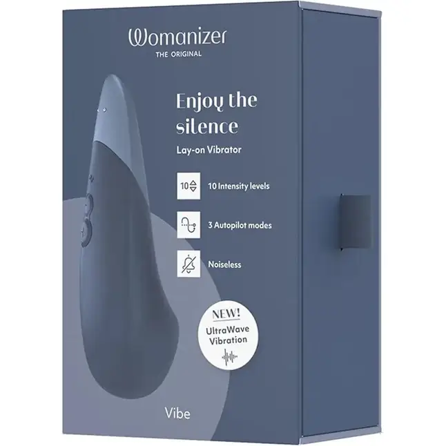 Темно-синий клиторальный вибратор Womanizer Vibe. Фотография 7.