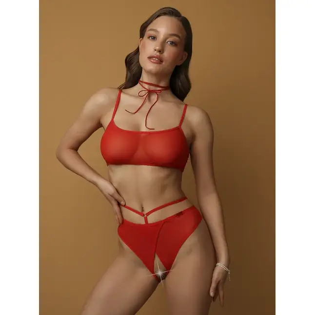 Красные трусики с большим атласным бантом сзади - Easy to love. Фотография 5.