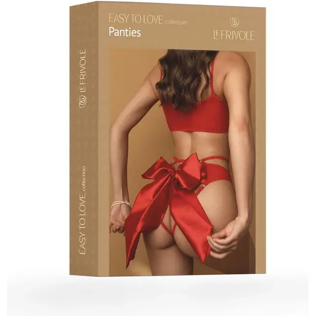 Красные трусики с большим атласным бантом сзади - Easy to love. Фотография 6.