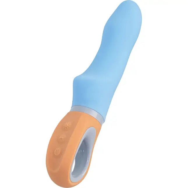 Голубой силиконовый вибратор Bluebell - 18,5 см - Flovetta