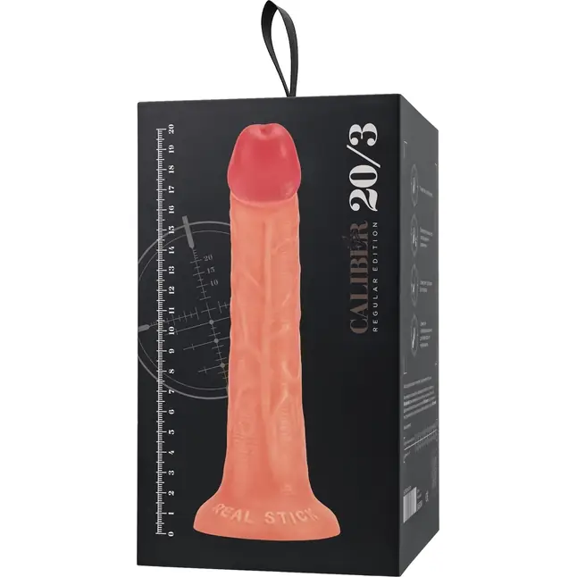 Телесный фаллоимитатор RealStick CALIBER - 20 см - RealStick Caliber. Фотография 11.