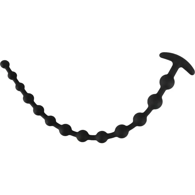 Черные анальные бусы Anal beads - 50 см - You2Toys. Фотография 4.