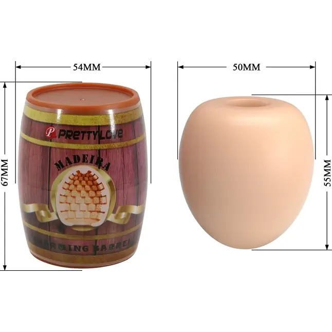 Мастурбатор в футляре-бочке Charming Barrel Madeira - Pretty Love. Фотография 3.