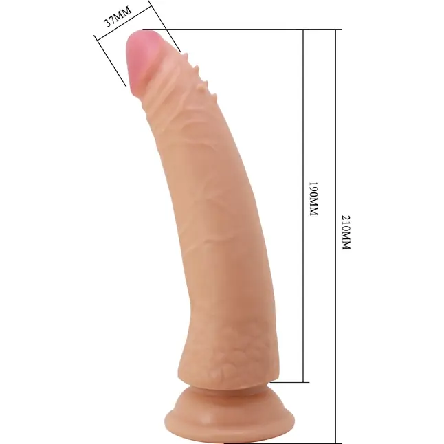 Телесный фаллоимитатор с эффектом скользящей кожи Kable - 21 см - Pretty Love. Фотография 2.
