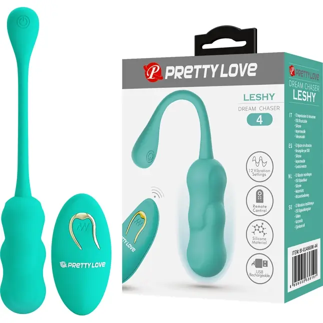 Зеленое виброяйцо Leshy с пультом ДУ - Pretty Love. Фотография 2.