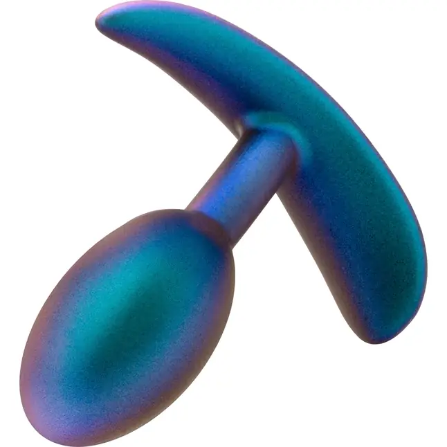 Синяя анальная пробка со смещенным центром тяжести The Nebula Plug - 9 см - Anal Adventures. Фотография 4.
