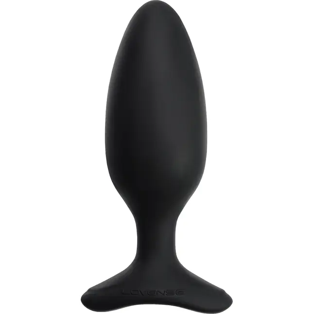Черная анальная втулка LOVENSE Hush 2 (M) - 13,5 см