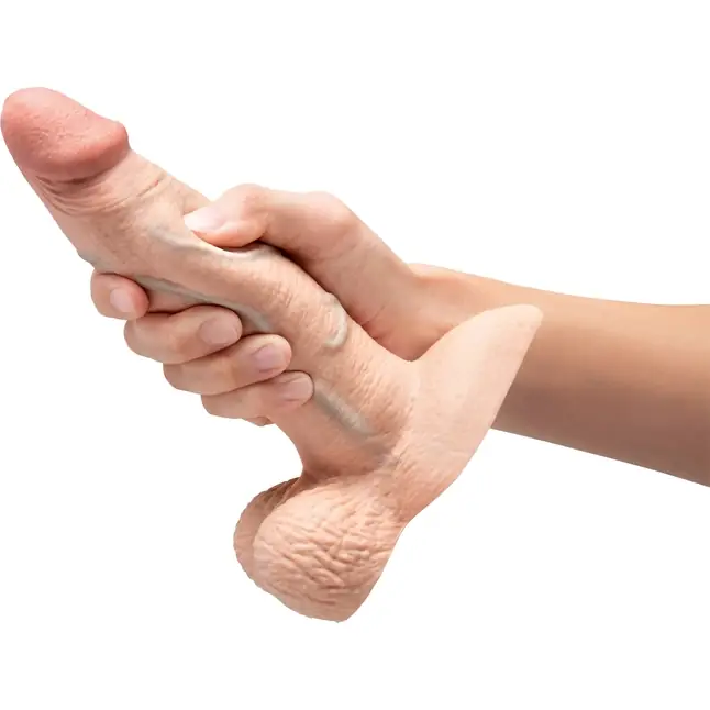 Телесный анальный фаллоимитатор Slipskin 7’’ Girthy - 17,8 см. Фотография 3.