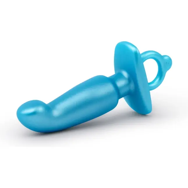 Голубая анальная пробка для массажа простаты Hither Silicone Prostate Plug - 14,3 см. Фотография 7.
