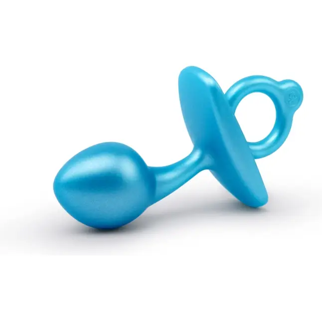 Голубая анальная пробка для массажа простаты Bulb Silicone Prostate Plug - 10,7 см. Фотография 4.