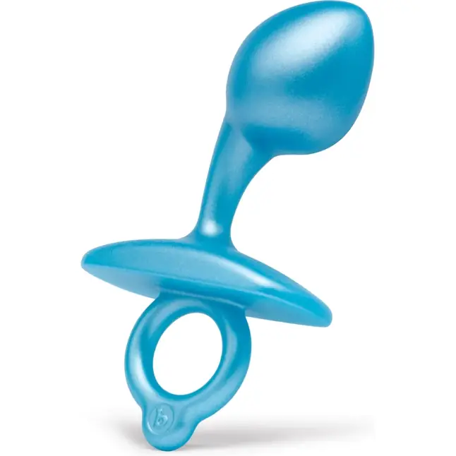 Голубая анальная пробка для массажа простаты Bulb Silicone Prostate Plug - 10,7 см. Фотография 5.