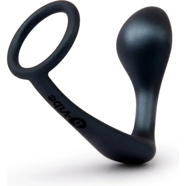 Черное эрекционное кольцо со стимулятором простаты Ringer Cock Ring Plug