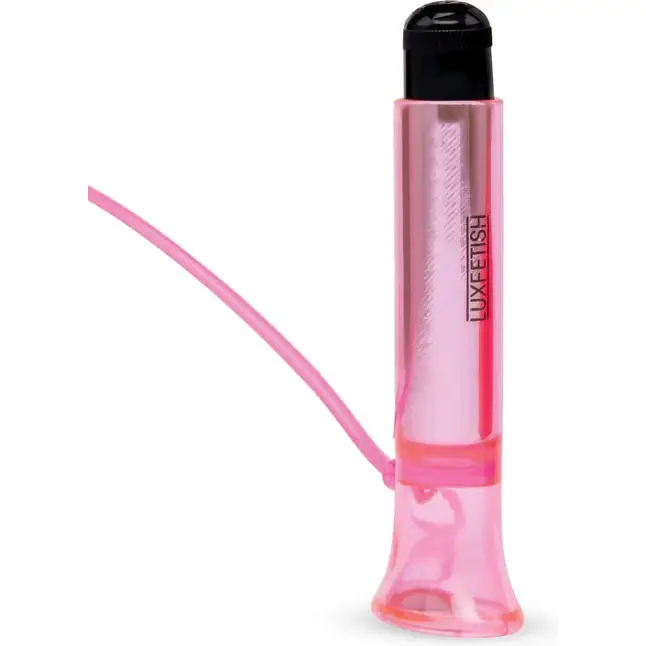 Розовый вакуумный стимулятор для клитора с вибрацией Vibrating Clitoral Pump with Quick Release. Фотография 3.