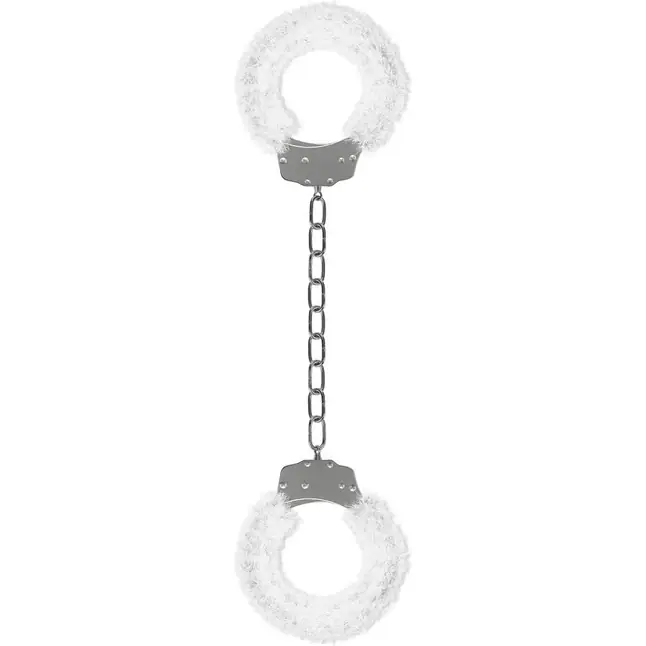 Кандалы Beginner s Legcuffs Furry White с белой меховой опушкой - GC