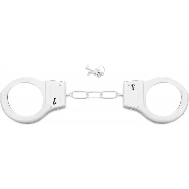 Белые металлические наручники SHOTS TOYS White - Shots Toys