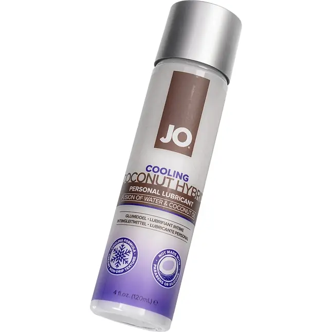 Водно-масляный лубрикант с охлаждающим эффектом JO Silicon free Hybrid Lubricant COOLING - 120 мл - JO Silicone free Hybrid. Фотография 4.
