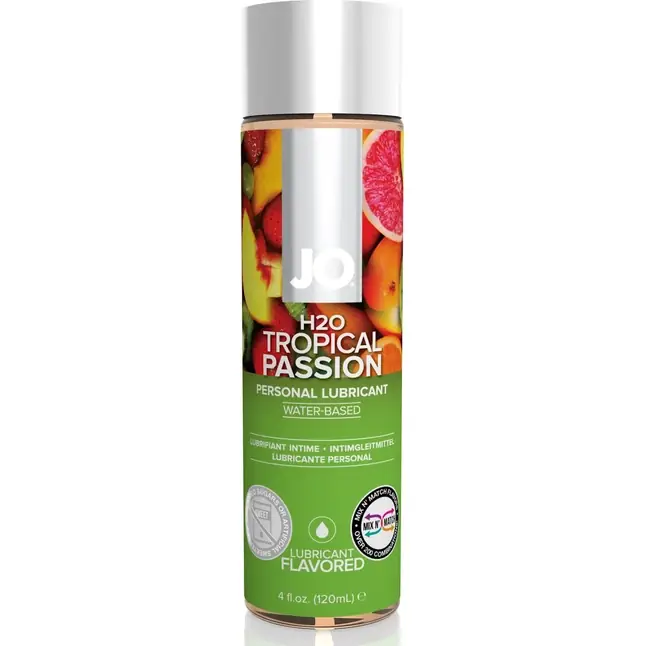 Лубрикант на водной основе с ароматом тропических фруктов JO Flavored Tropical Passion - 120 мл - JO H2O Flavors