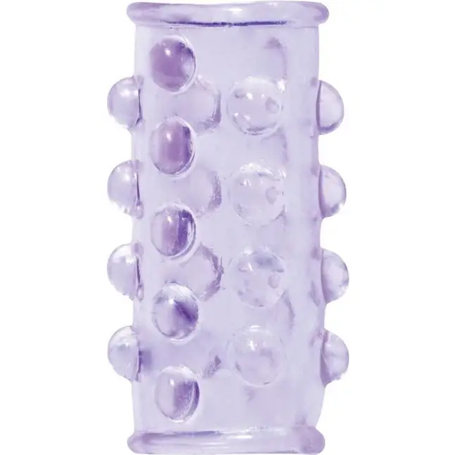 Фиолетовая насадка на пенис с пупырышками BASICX TPR SLEEVE PURPLE 0.7INCH - BasicX