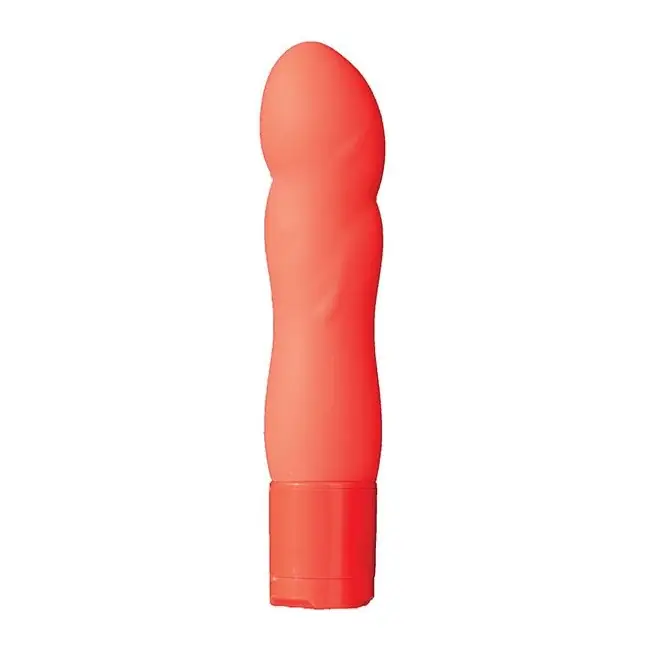 Оранжевый мини-вибратор NEON BLISS VIBRATOR - 9 см - Neon
