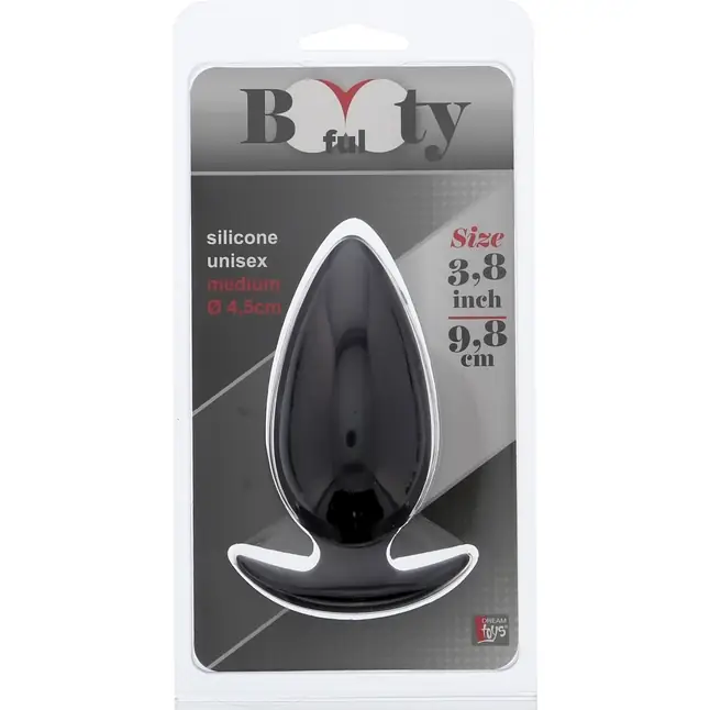 Чёрная анальная пробка BOOTYFUL ANAL PLUG MEDIUM BLACK - 9,8 см - Bootyful. Фотография 2.