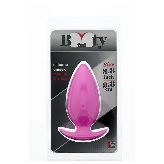 Розовая анальная втулка BOOTYFUL ANAL PLUG MEDIUM PINK - 9,8 см - Bootyful. Фотография 2.