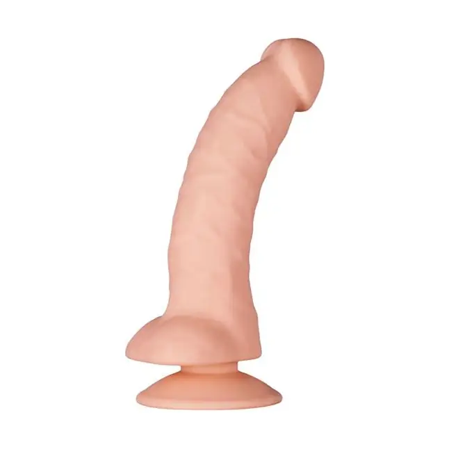 Телесный фаллоимитатор на присоске PURRFECT SILICONE DELUXE DONG 7INCH - 18 см - Purrfect Silicone