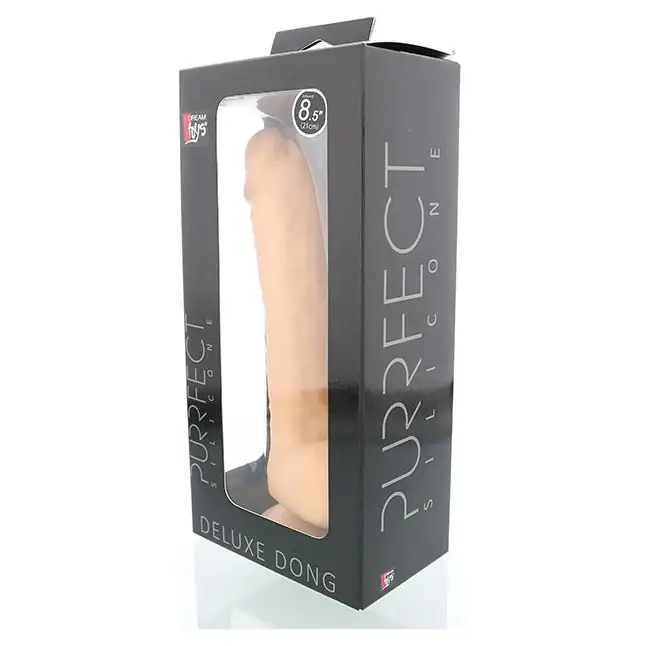Телесный фаллоимитатор PURRFECT SILICONE DELUXE DONG 8.5INCH - 21 см - Purrfect Silicone. Фотография 2.