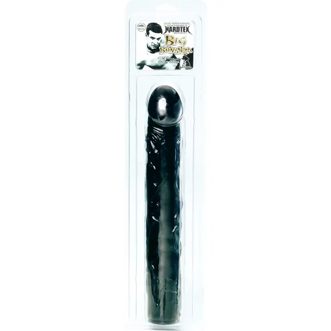 Чёрный фаллоимитатор BIG BONANZA 13 BLACK BUTT PLUG - 33 см - Hardtex. Фотография 2.