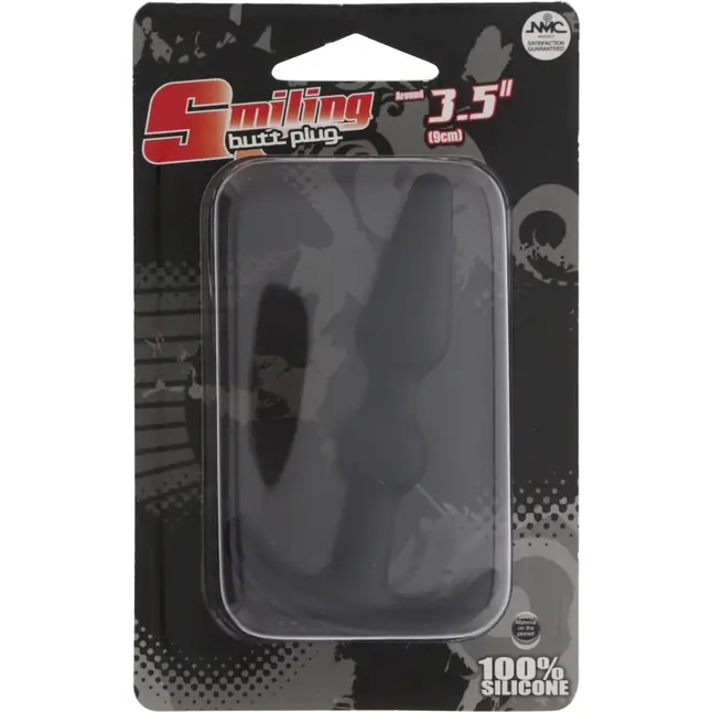 Чёрный массажер для анальной стимуляции T-SHAPE SILICONE BUTT PLUG BLACK - 8,9 см. Фотография 2.