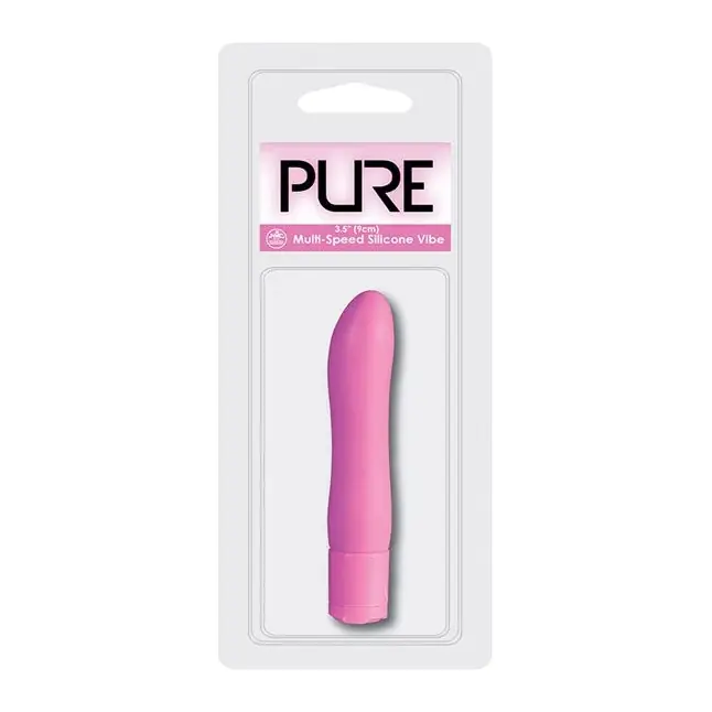 Фиолетовый вибромассажёр PURE 3.5INCH VIBRATOR PURPLE - 9 см - Pure. Фотография 2.