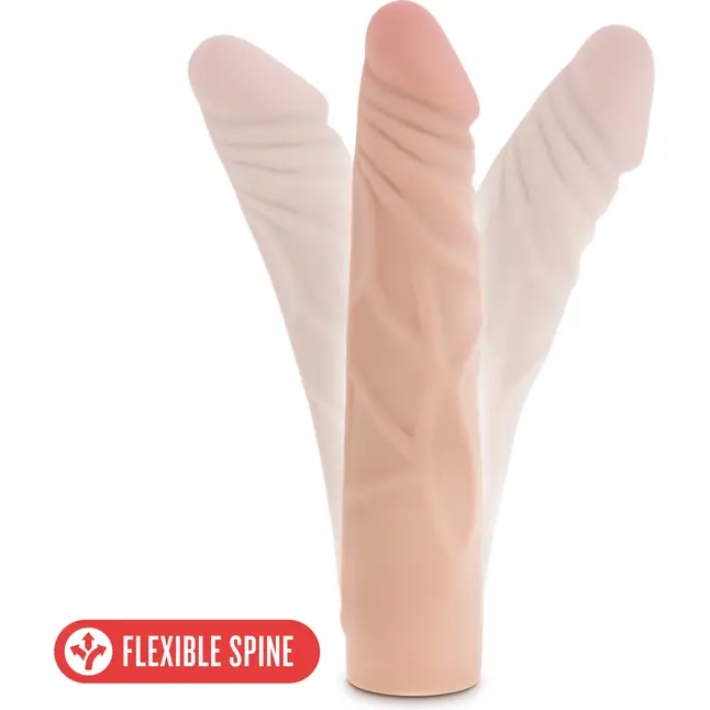Телесный фаллоимитатор без мошонки X5 7.5 COCK WITH FLEXIBLE SPINE - 19 см - X5. Фотография 5.