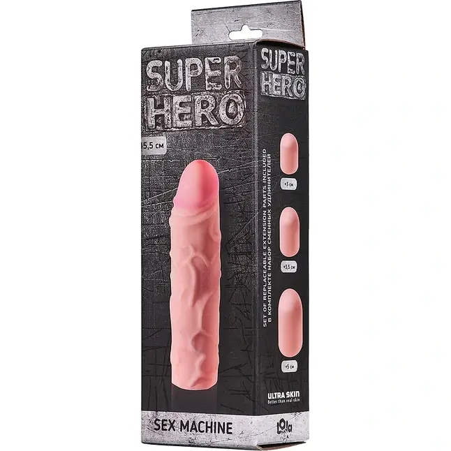 Фаллоудлинитель SUPER HERO Sex Machine - 15,5 см - Super Hero. Фотография 2.