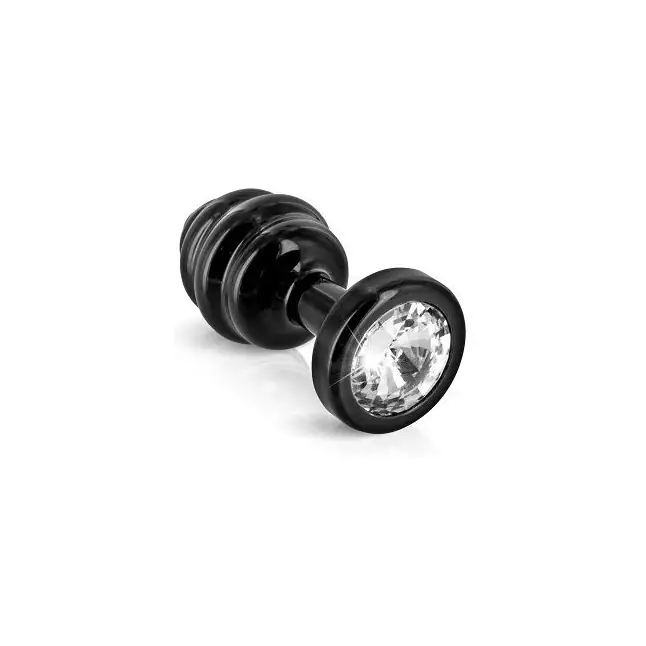 Большой чёрный винтовой плаг ANNI Ano black T2 - 7,5 см. Фотография 2.